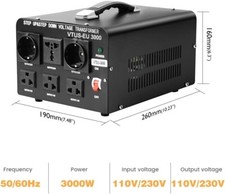 Lvyuan Step Up step Down Voltage Transformer Vtus- EU 3000