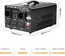 Lvyuan Step Up&step Down Voltage Transformer  Vtus- EU 3000