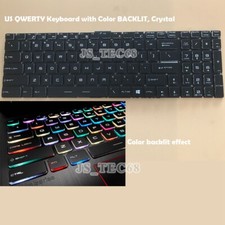 New for MSI GS75 GL75 GX63VR keyboard US QWERTY Color backlit Per-key , Crystal