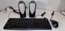 USB Keyboard Mouse and Computer Speakers Bundle 1