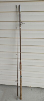 Vintage 9' Western Hoegee Huck Finn Fishing Rod Pole Piece Metal