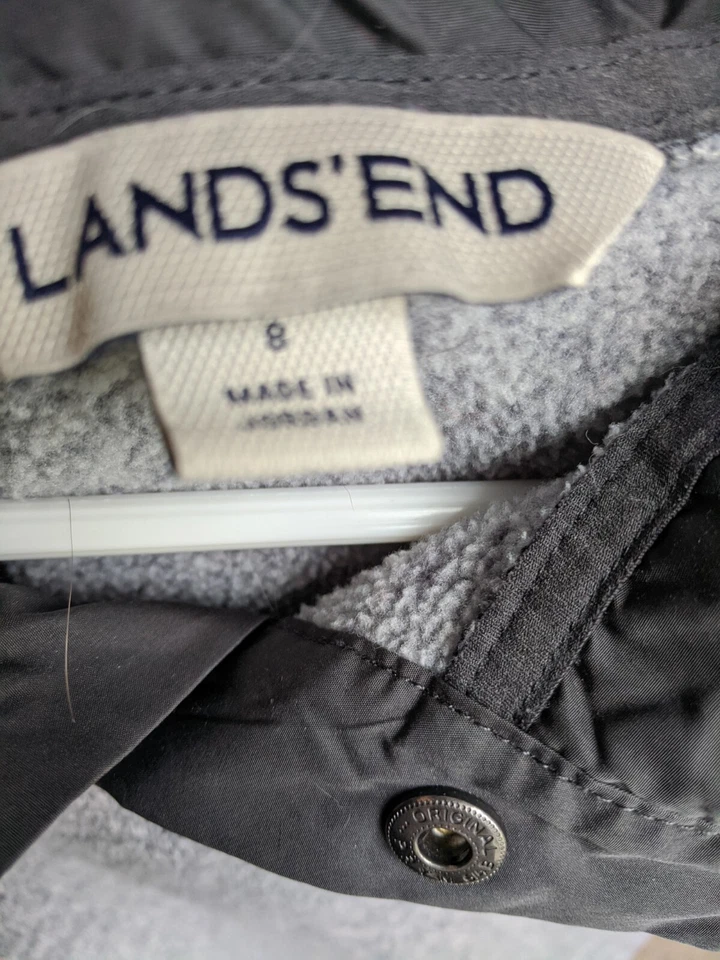 Suéter Pullover Lands End para Niños - Talla Pequeña 8 - Gris - Cuello de Nylon - Nuevo sin Etiquetas Foto 2 de 2