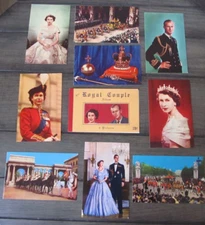 The Royal Couple Album of Vintage Postcards Lot of 9