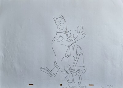 Original Animationskunst Cel Produktion Zeichnung Deutsche Dogge Scooby Doo Shaggy #17