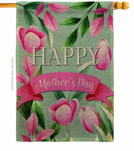 Happy Mothers Day Burlap Garden Flag Family Mother Small Gift Yard House Banner - Picture 3 of 19