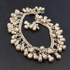 Silver Anklet Bohemian Ethnic Chain Bracelet Sterling 925 Giggle Bells Vintage