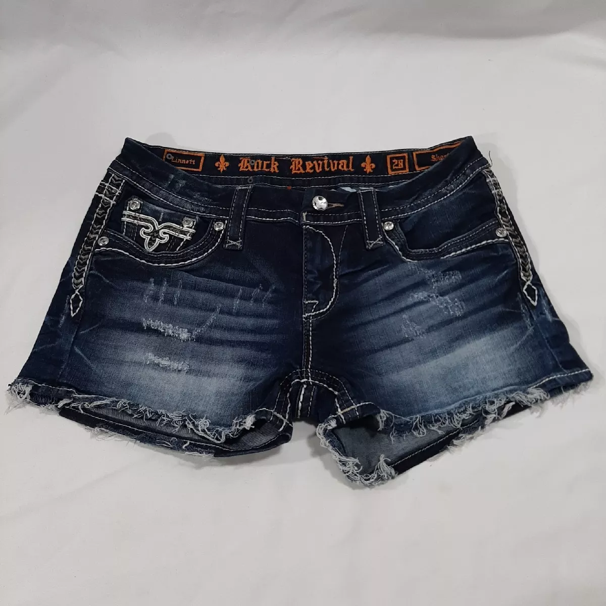 Rock Revival Linnett Short Size 28 Denim Jean Shorts
