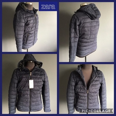 zara faux suede puffer jacket