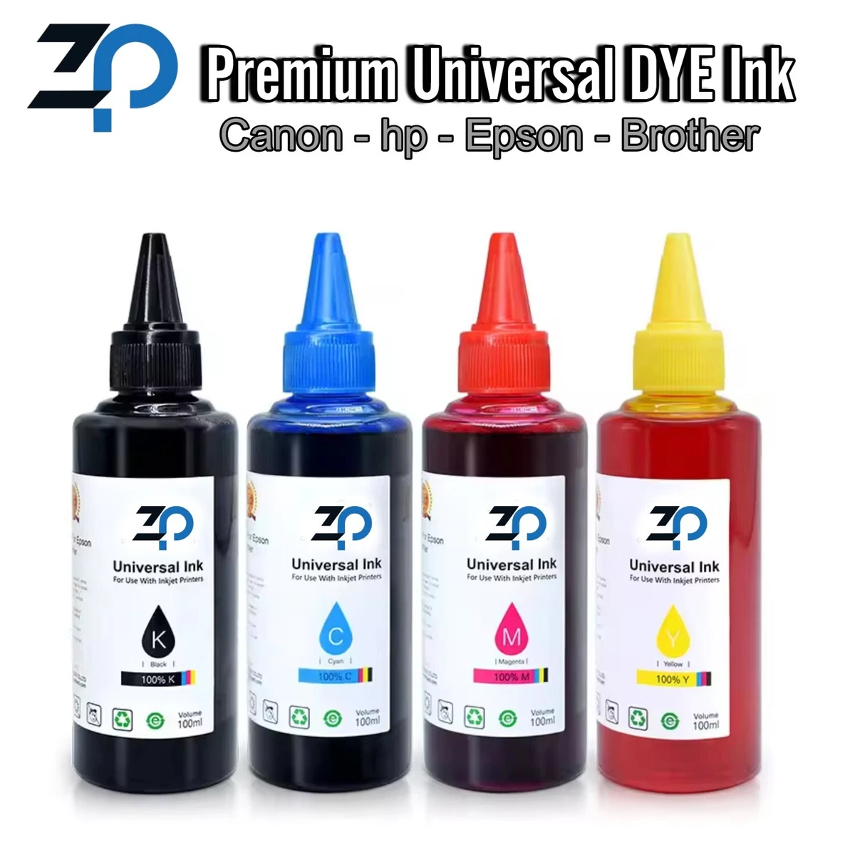 Kit Ricarica Inchiostro Sfuso 4x30ml – Per Cartucce HP, Canon, Lexmark, Brother