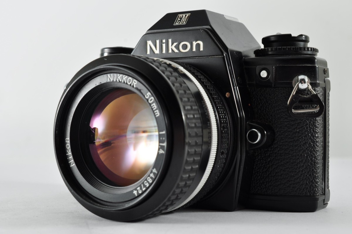 Nikon EM Black SLR Film Camera w/ Ai 50mm f/1.4 [Exc+4