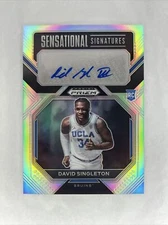 2023 Panini Prizm Draft Picks David Singleton RC Sensational Signatures Silver