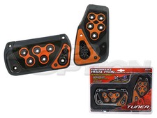 GUNMETAL ORANGE AUTOMATIC BRAKE GAS PEDAL PAD...