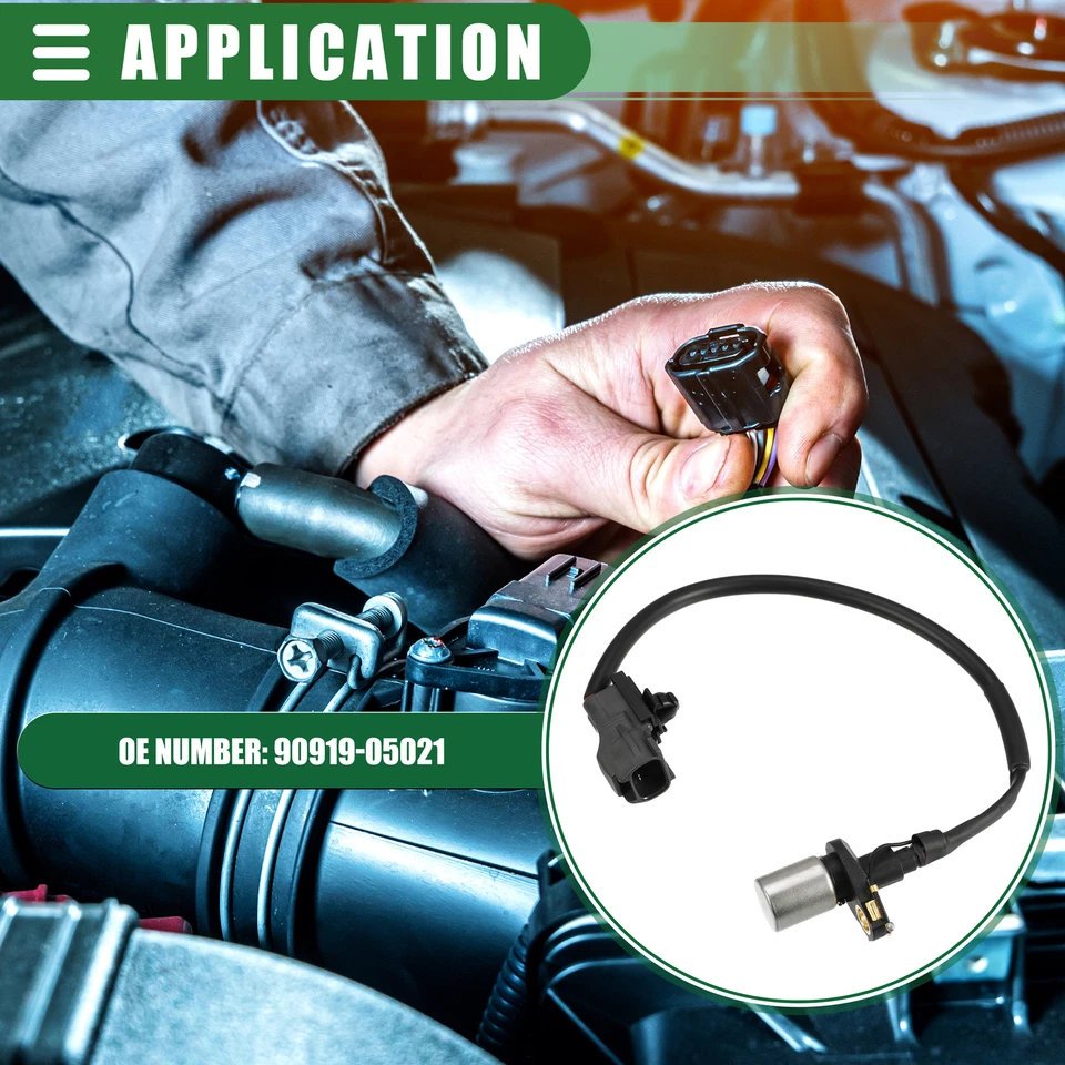 Sensor de posición del árbol de levas del motor Sensor de posición de la manivela para Toyota T100 ABS negro Foto 3 de 4