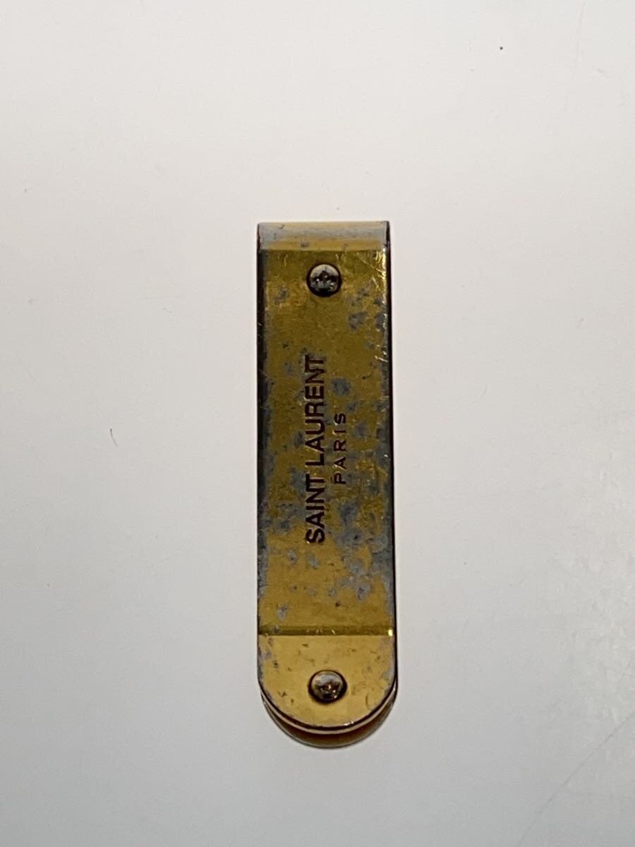 SAINT LAURENT Money Clip Gold Logo Men's Accessories Bill