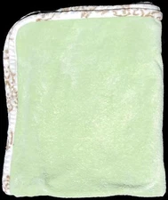 Cocalo Light Green Tan White Baby Blanket