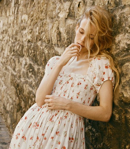 Doen Stanza Cotton Floral Dress in Sweet Abelia, M