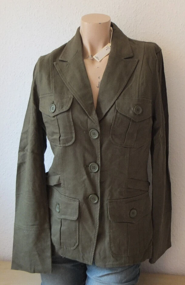 * MAX STUDIO LONDON eleganter Leinen Blazer 8 M 38 NEU Olivia - Bild 1 von 4