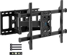 PERLESMITH Full Motion TV Wall Mount for 37-75 Inch TVs up to 132 lbs, black