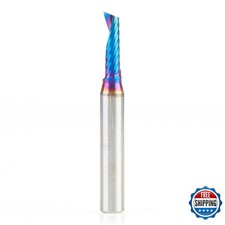 Amana Tool Spektra Coated Solid Carbide CNC Spiral Single O-Flute Router Bit