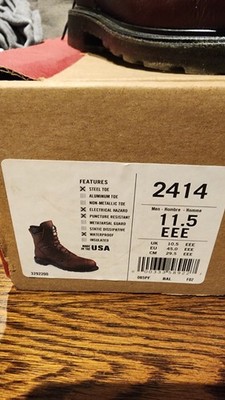 RED WING SuperSole 2414 Men's 11.5 EEE Waterproof Steel Toe Work Boots 11.5 E3
