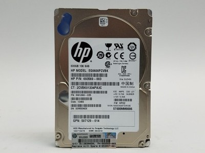 Lot of 10 Seagate HP ST600MM0006 600 GB SAS 2 2.5 in Enterprise Hard Drive