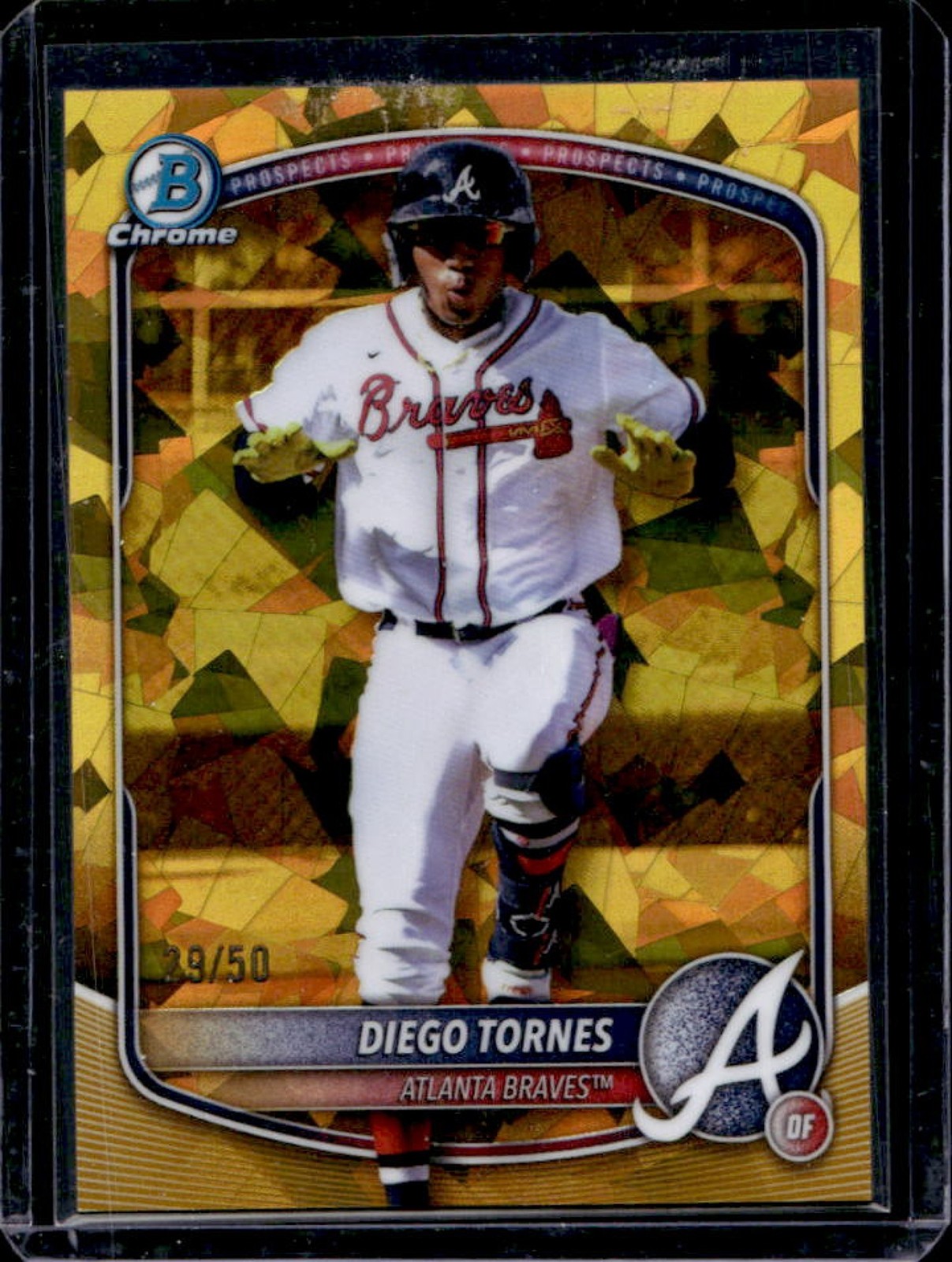 2025 Bowman Chrome Sapphire Diego Tornes Image Variation Gold Refractor 1st #/50