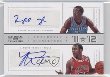 2012 National Treasures Silver 8/49 Marquis Teague Reggie Jackson #49 Auto 0f8
