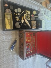 Estate Sale Junk Drawer Lot, Silver Coins,jewelry,KNIVES,Wristwatches,Lighters 