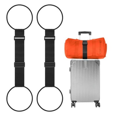 Add a Bag Luggage Straps 2 Pack, Adjustable Bungee Elastic Belt to Connect Two S