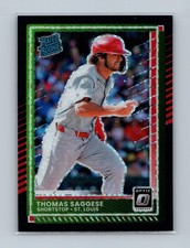 2025 Donruss #30 Thomas Saggese Optic Black Pandora