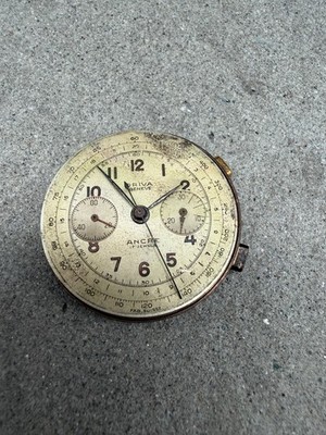 #1940 UHRWERK HANDAUFZUG LANDERON CHRONOGRAPH 2 REGISTER VINTAGE WERK MOVEMENT