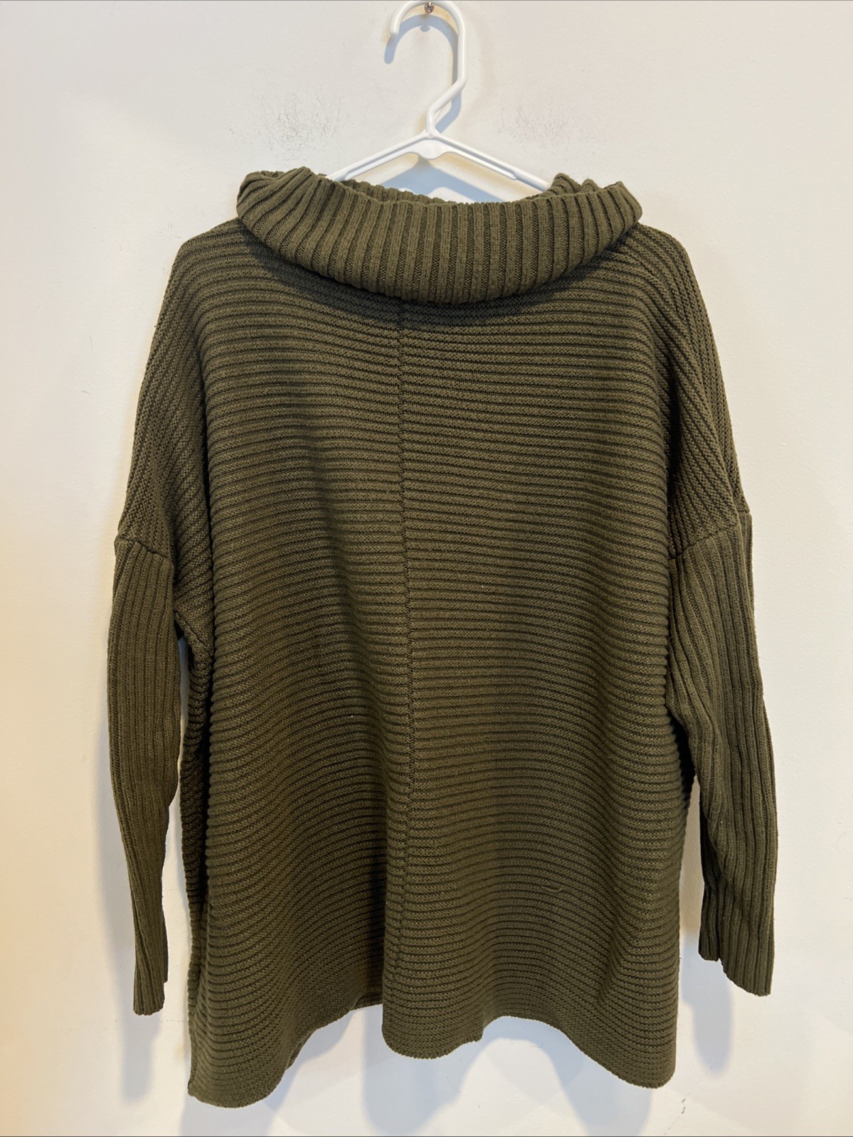 SHEIN Curve Women’s Military Green Long Sleeve Turtleneck Pullover Size 0XL