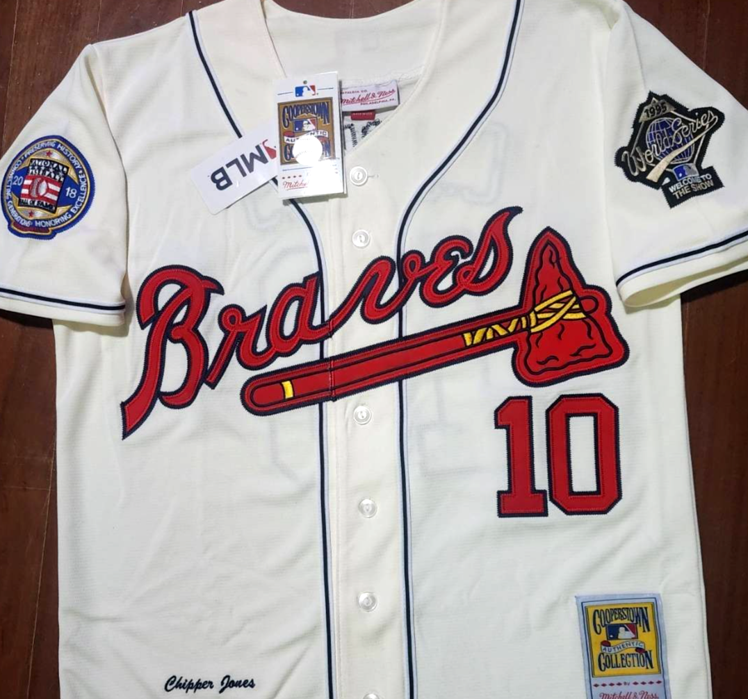 応援グッズ Atlanta Braves Majestic C.JONES #10 MLB New! C