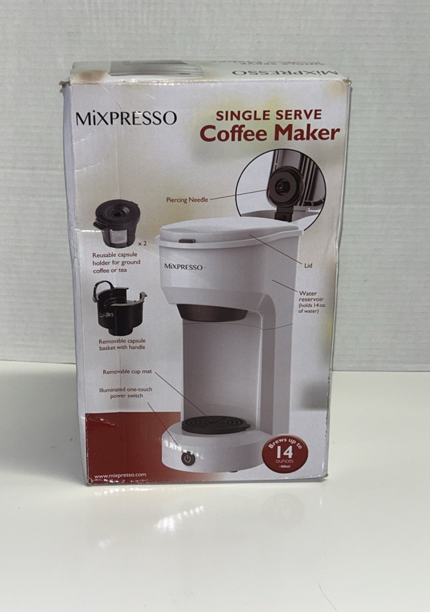 Mixpresso Single Serve 2 in 1 Coffee Brewer New