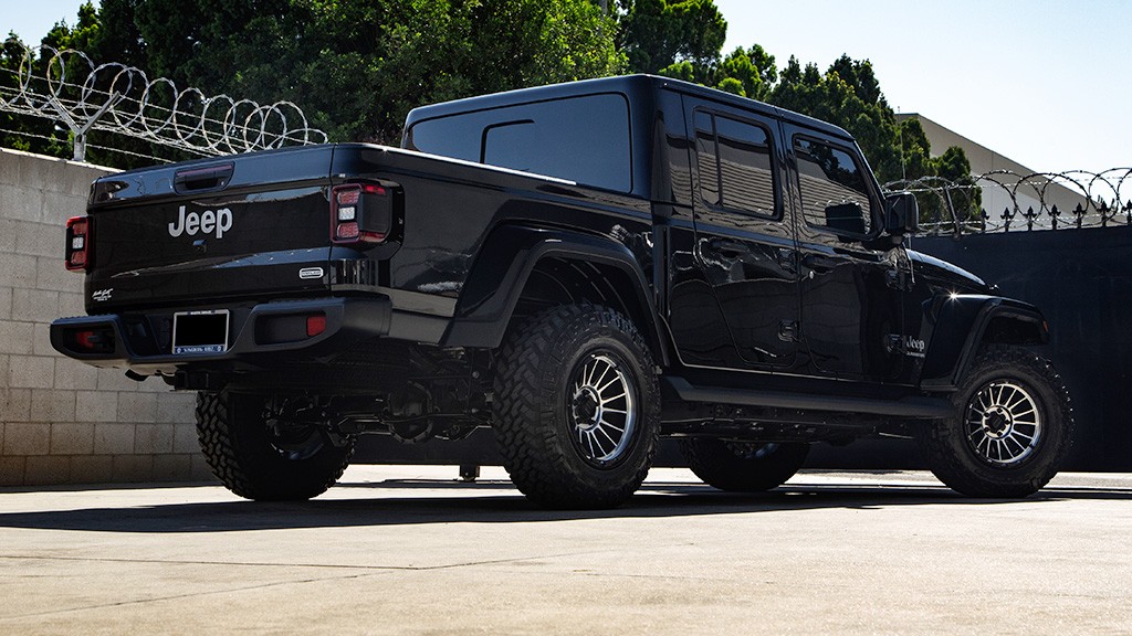 17x9" KMC Wheels KM542 Impact Satin Black Machined Off-Road Rims  (4 pcs)