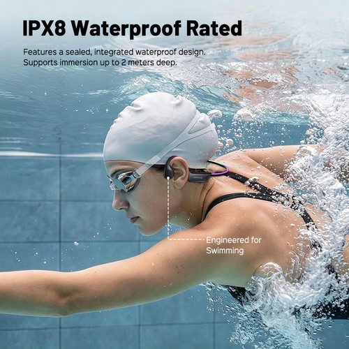 Bluetooth Schwimmkopfhörer mit Knochenleitung IPX8 Wasserdicht offene Ohrhörer - Bild 5 von 24