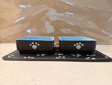 Ethical Pet Four Square Dish dog bowl, 7 inches in size.