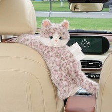 WASTROYAL Cute Cat Car Tissue Box Cover with Plush Doll, Hanging Vehicle Inte...