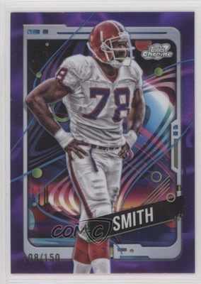 2024 Topps Cosmic Chrome Purple Nebula Refractor 108/150 Bruce Smith #7 HOF 4g8