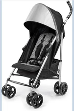 Summer Infant 3Dlite ST Convenience Stroller, Black & Gray - Lightweight Strolle