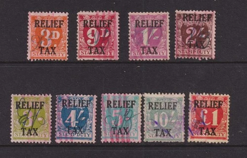 NSW 1930 3d-£1 RELIEF TAX  Revenue range-   Elsmore Cat $100+ FU (9)