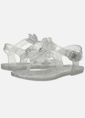 Carter s Selena Sandals Girls Jelly T-Strap Clear Water Flower Sz: 5 NEW Carters