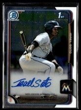 2015 BOWMAN CHROME 1ST PROSPECT AUTO ISAEL SOTO MARLINS