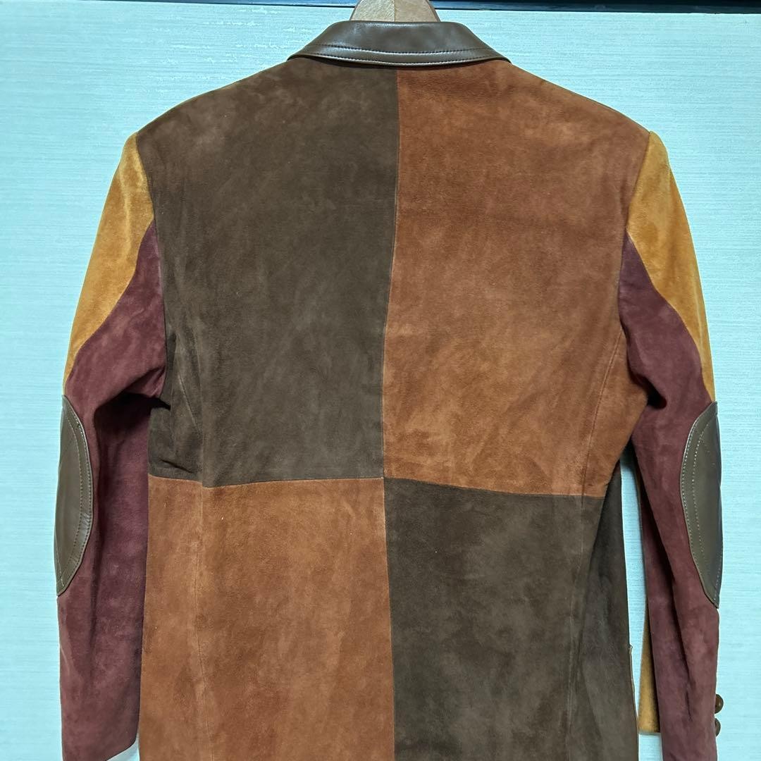 Vintage Patchwork Suede Tailored Jacket - image 3