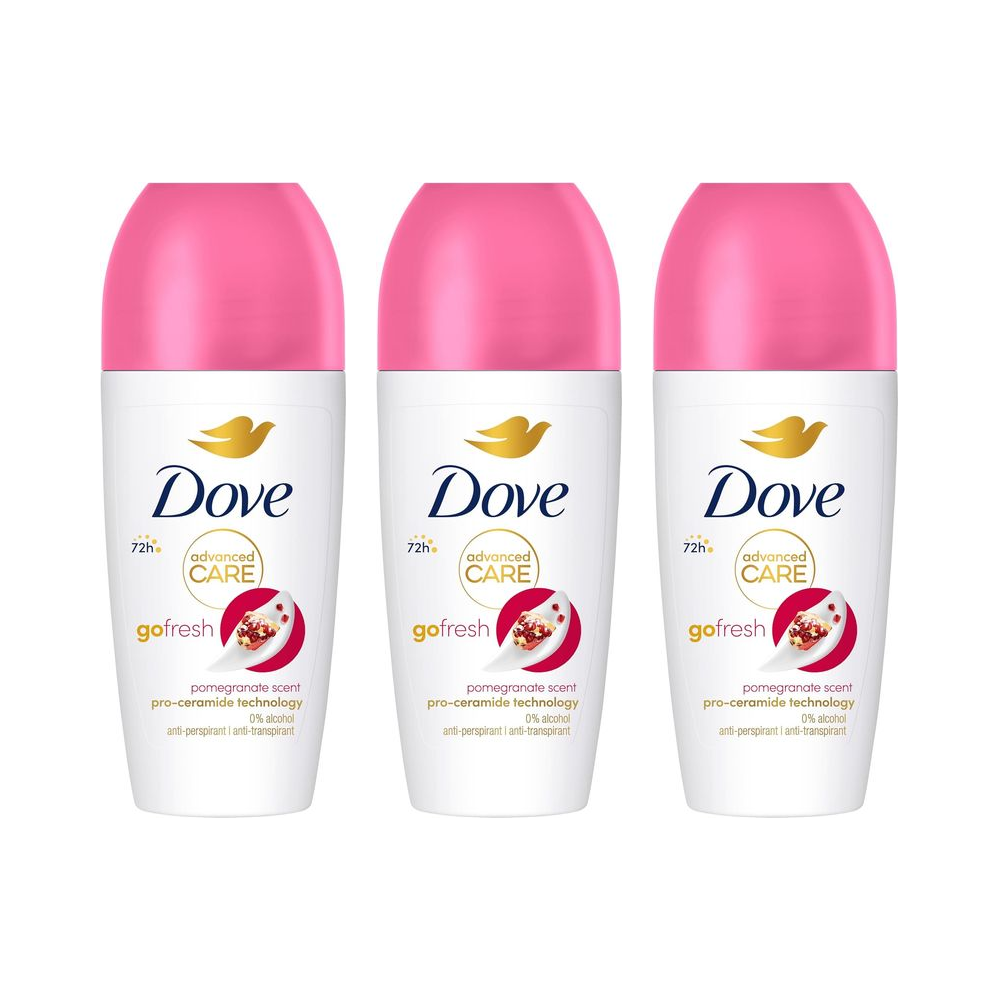 Dove Go Fresh Roll On Anti-Perspirant - Pomegranate 72H Protection, 3x50ml - Image 10