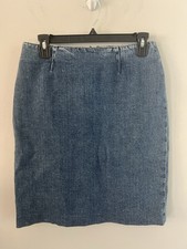 Lauren Jeans Company Ralph Lauren Blue Jean Mini Skirt Stretch Size 4