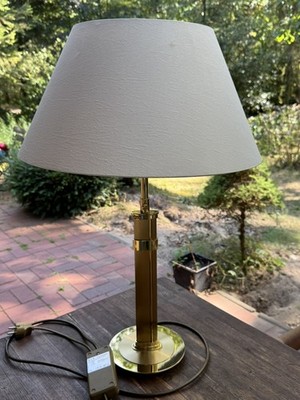 B+M Lampe Tischlampe SEDA Messing  Chintz Schirm Creme   guter Zustand