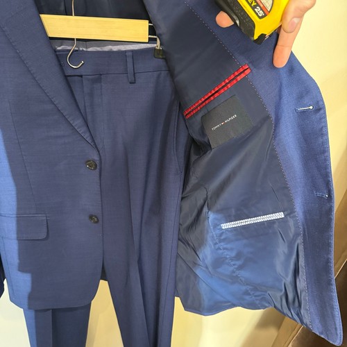 Tommy Hilfiger Blau Langarm Tasche Blazer Herren Anzug Set Wollmischung 36R/30x30 - Bild 2 von 11