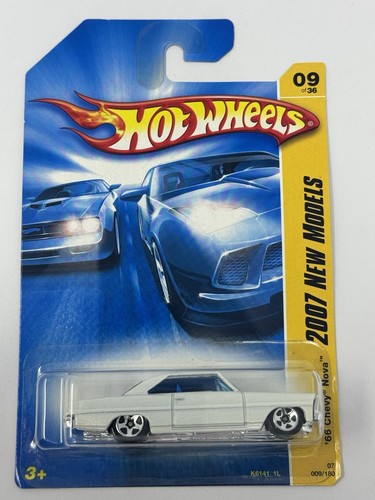 Hot Wheels 2007 New Models White ‘66 Chevy Nova #9 A18