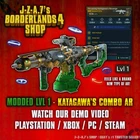 Borderlands 4✨ MODDED LEVEL ONE 123K KATAGAWA'S WOMBO COMBO AR BL4 ✅PC-PS-XBOX✨